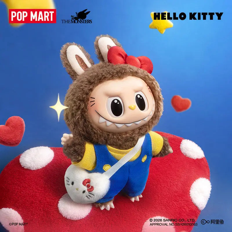 Labubu X Sanrio Family The Monsters Vinyl Plush Doll POP MART Kawaii Anime Figure Mystery Box Trendy Toy KeyChain Gift