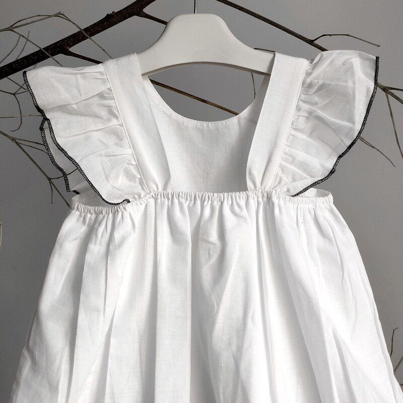 Elena Baby Girl Summer Dresses White Princess Clothes Casual - GuGuTon