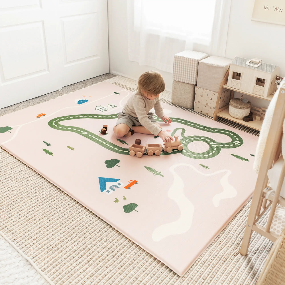 Double-Sided Baby Playmat Forest Track Wonder