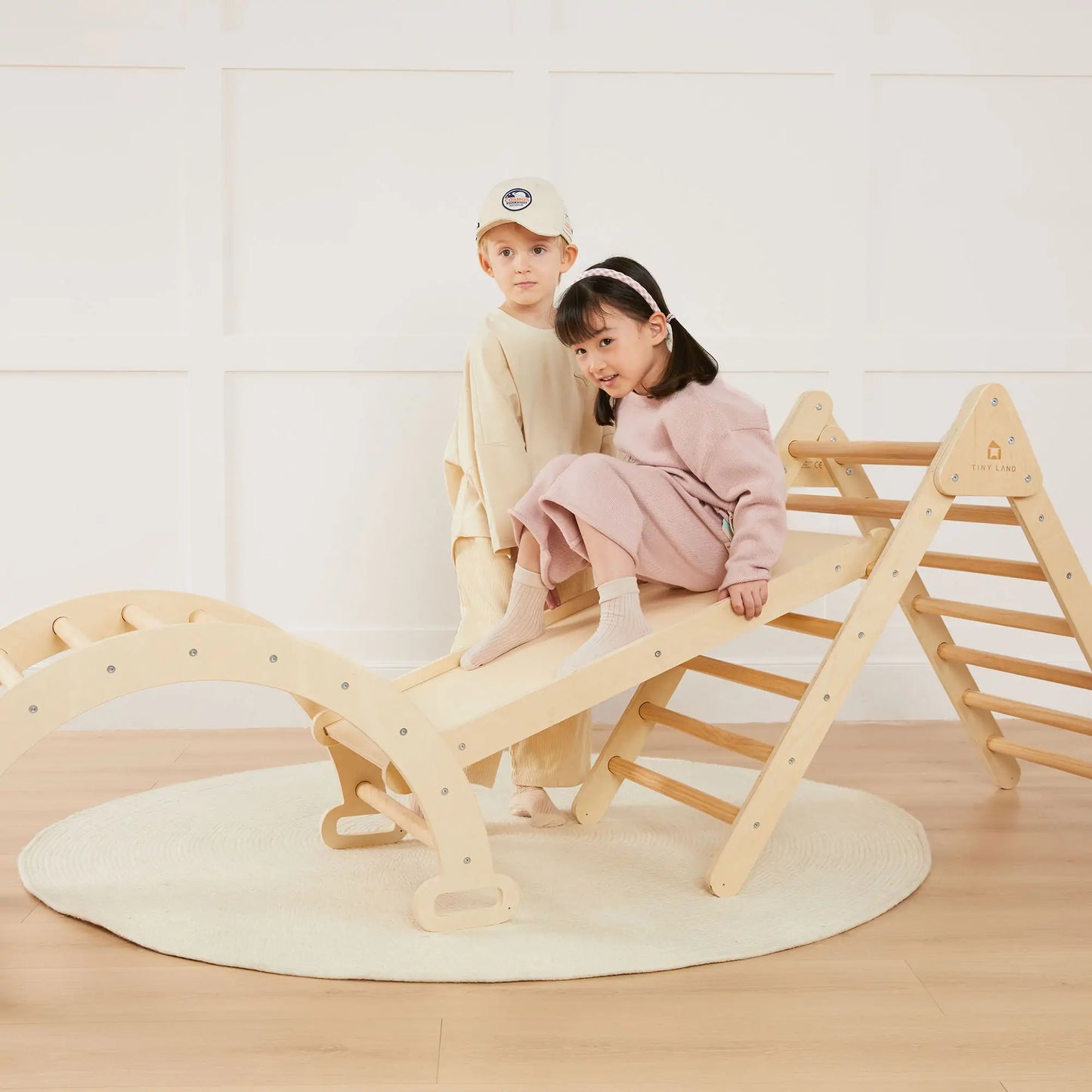 Pikler Triangle 7-in-1 Montessori Climbing Set