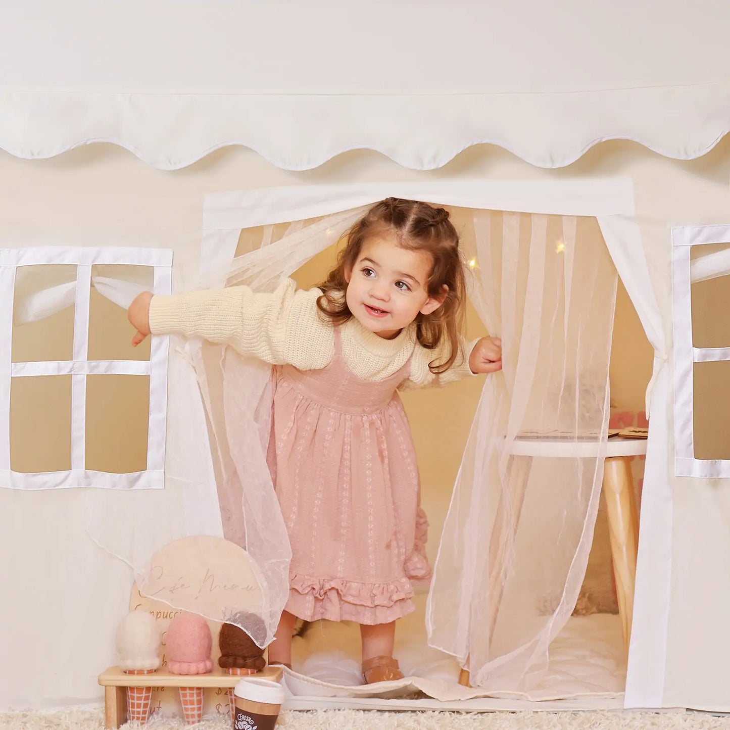 Playhouse Tent – Natural Cream Indoor Tent for Kids