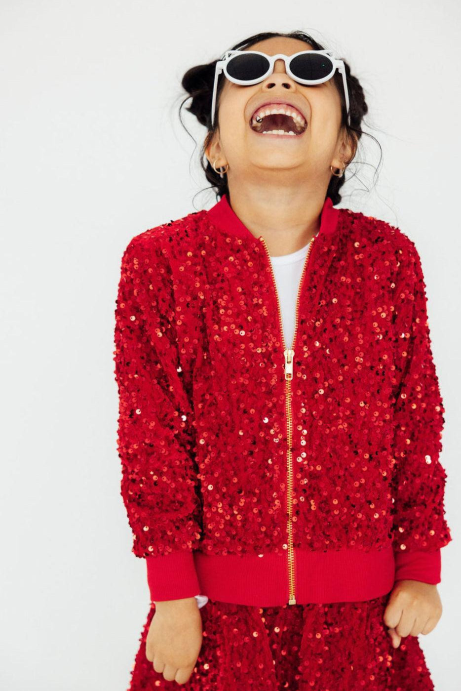 Janira Red Velvet Sequin Jacket
