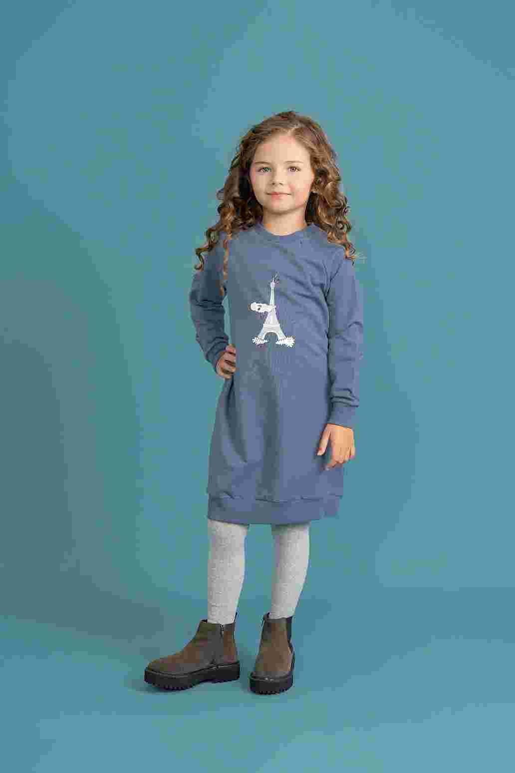 Eiffel Tower Print Bubble Dress