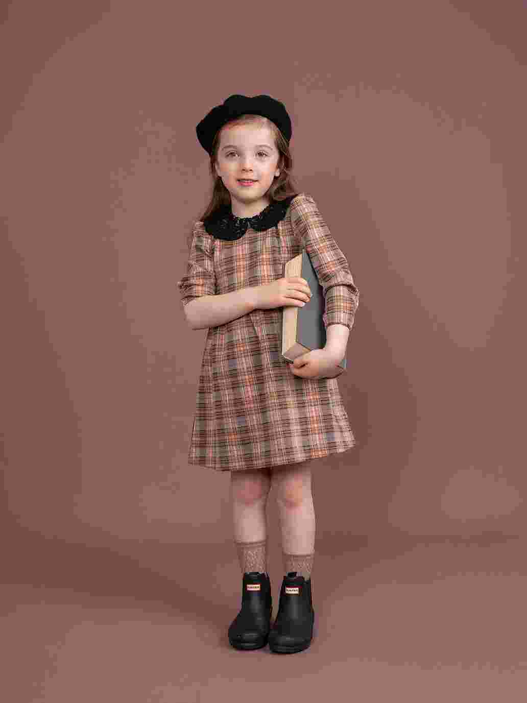 Stretch Plaid High Waist Dress