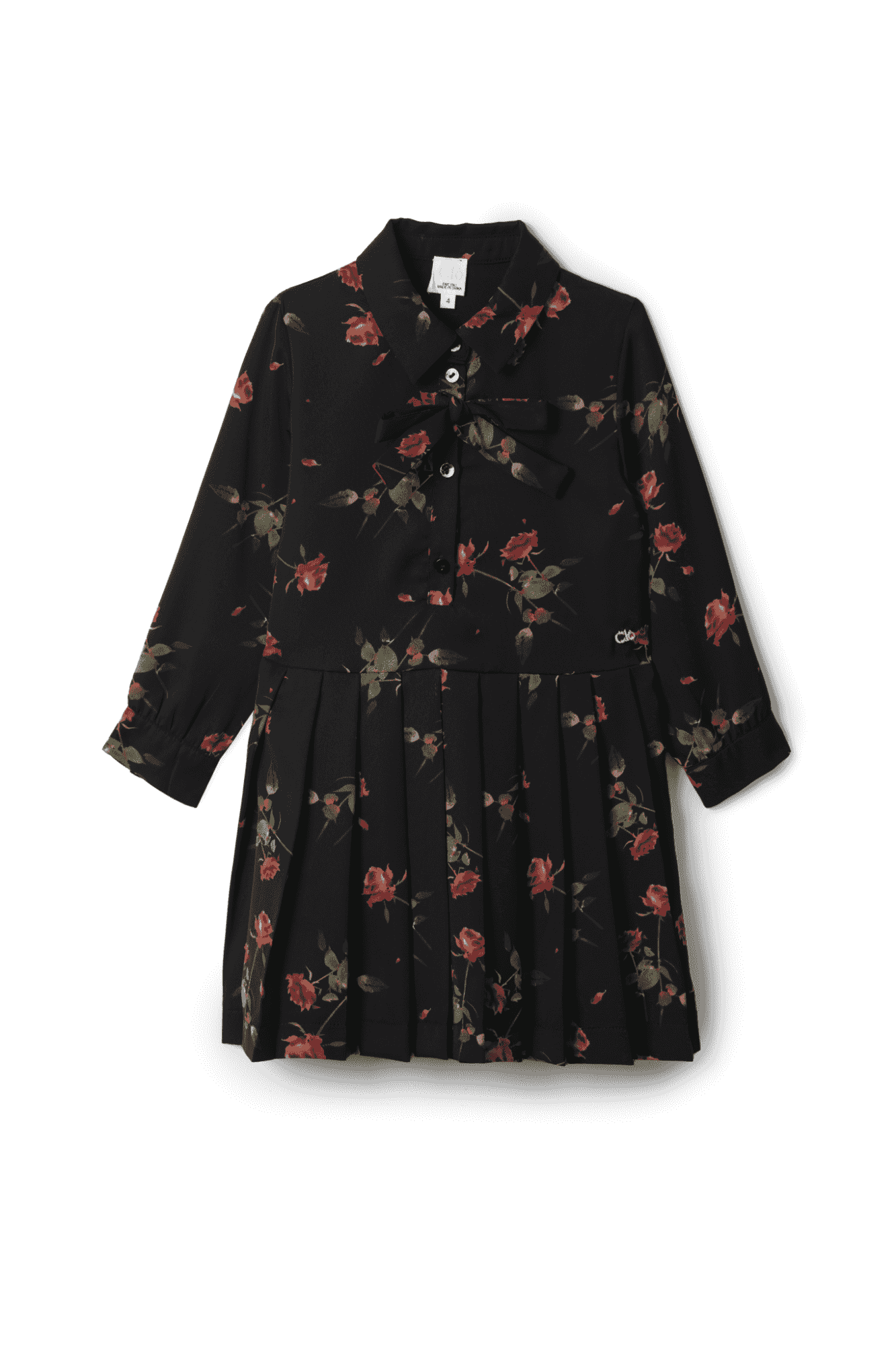 Woven Rose Print Dress