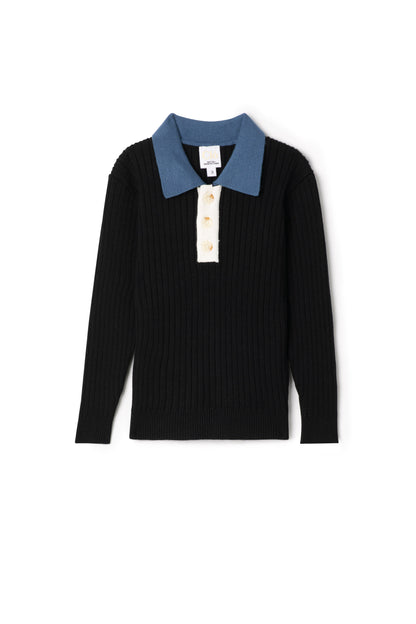 Kaller Multi Polo Rib Sweater