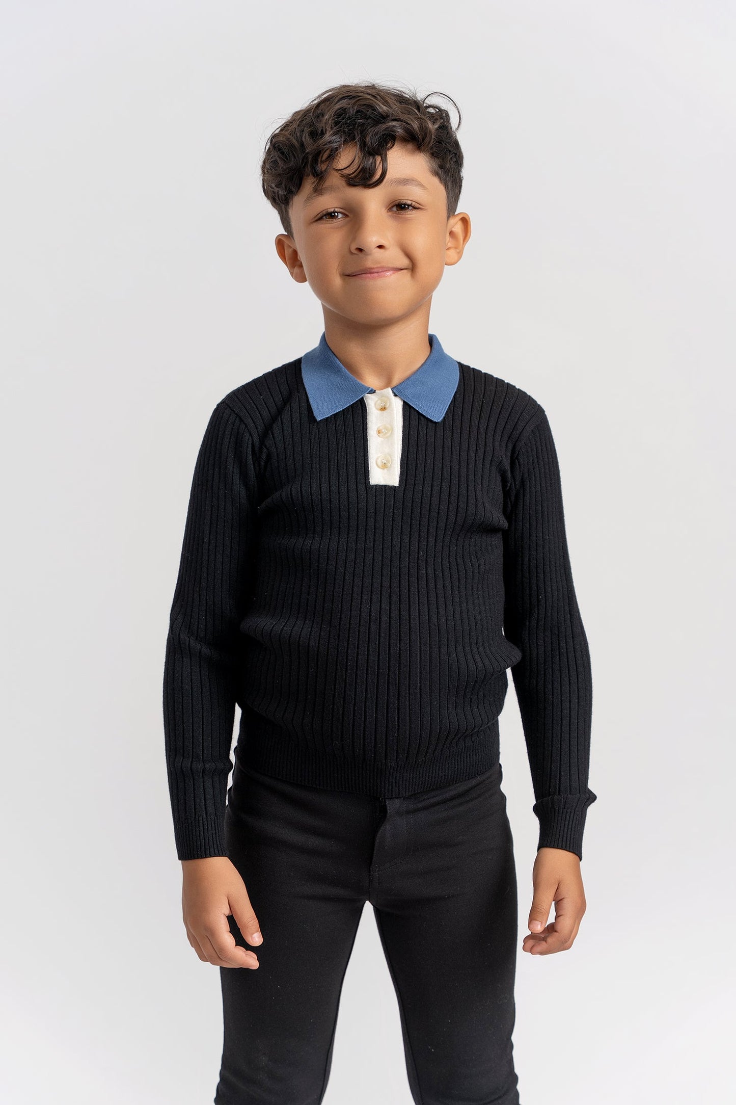 Kaller Multi Polo Rib Sweater