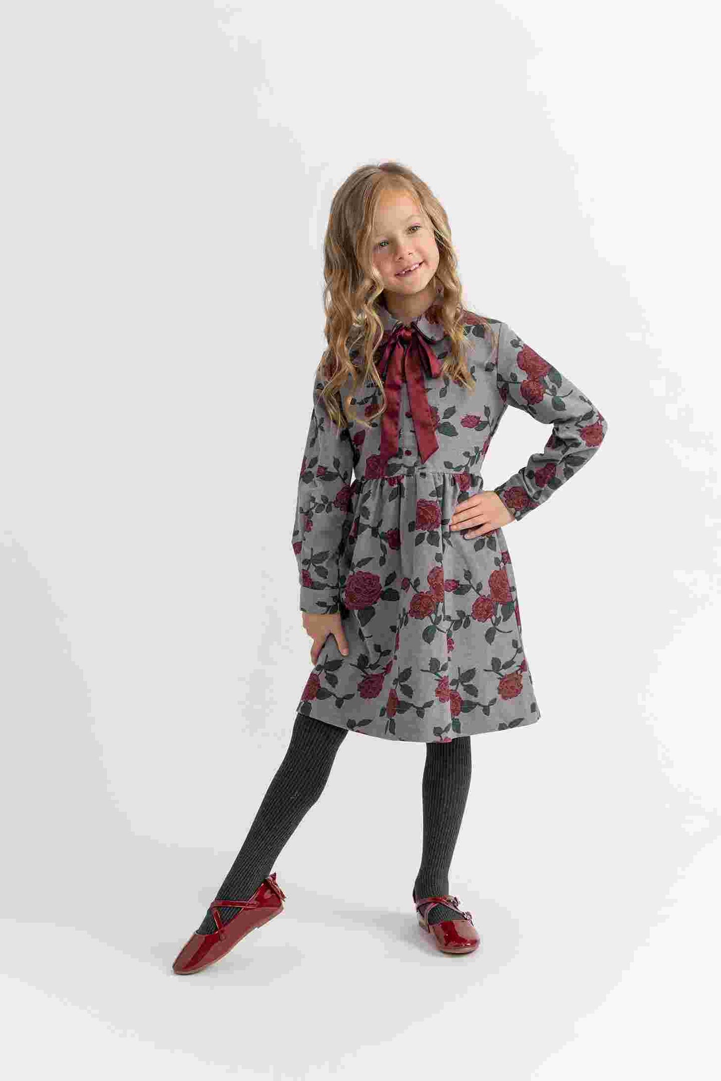 Girls Printed Woven Dress - Comfortable Style