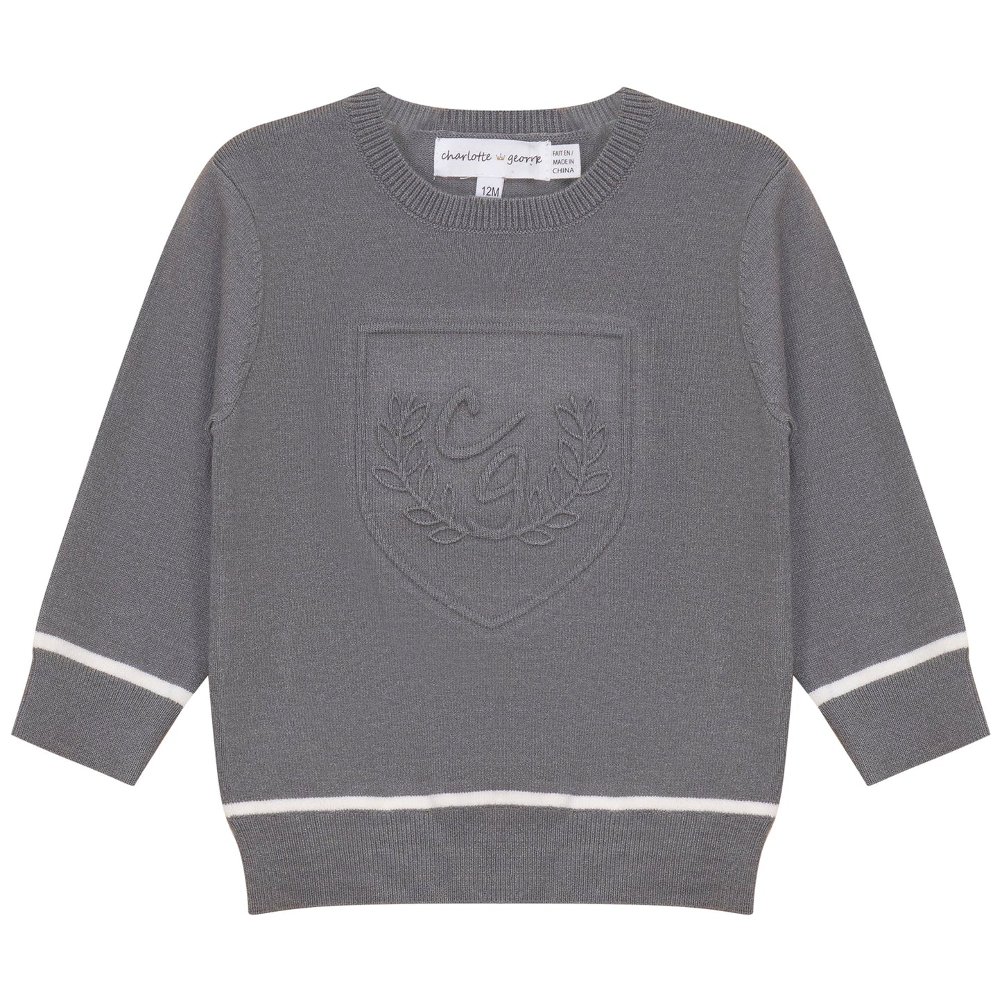 Danielle Embossed Crest Sweater