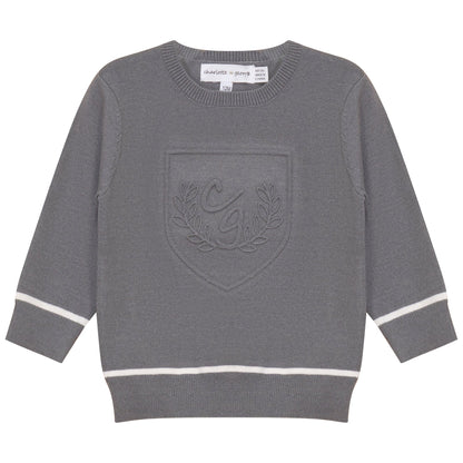 Danielle Embossed Crest Sweater