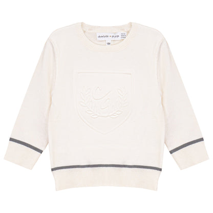 Danielle Embossed Crest Sweater