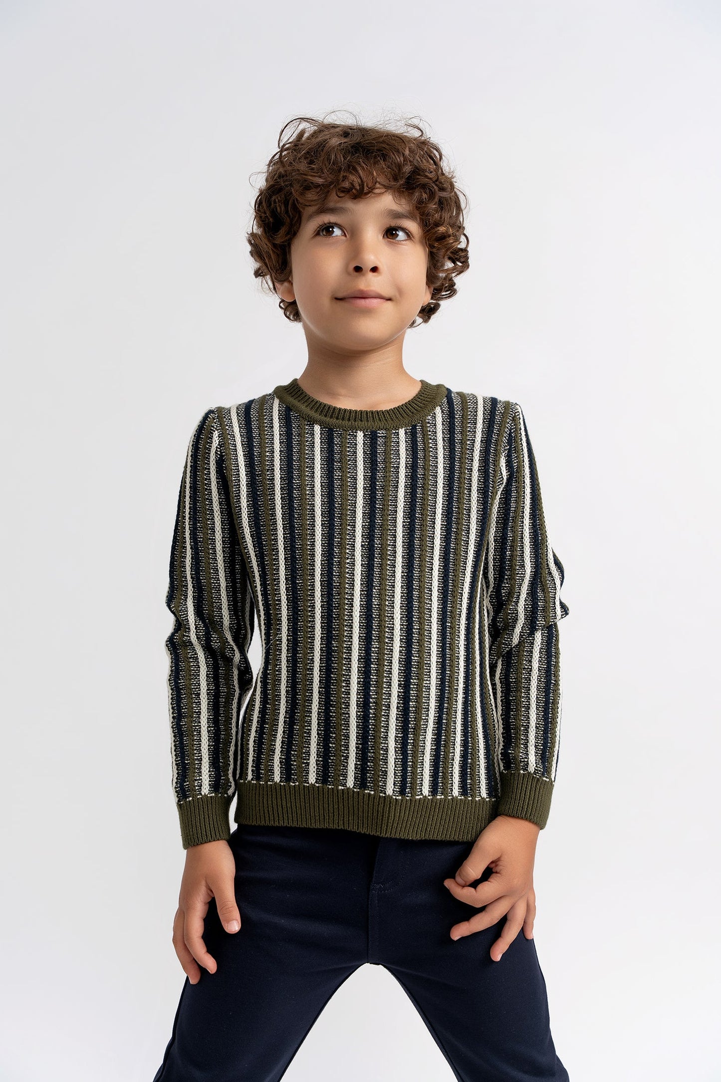 Fernando Stripped Knit Elegant Sweater