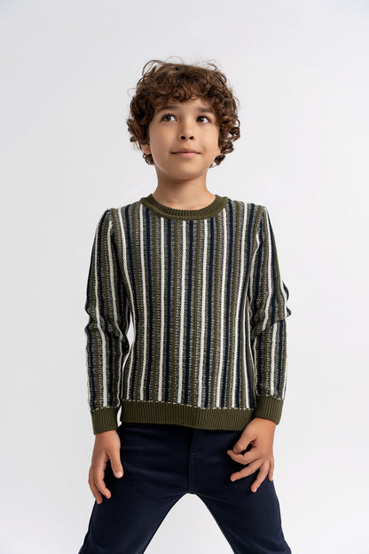 Fernando Stripped Knit Elegant Sweater