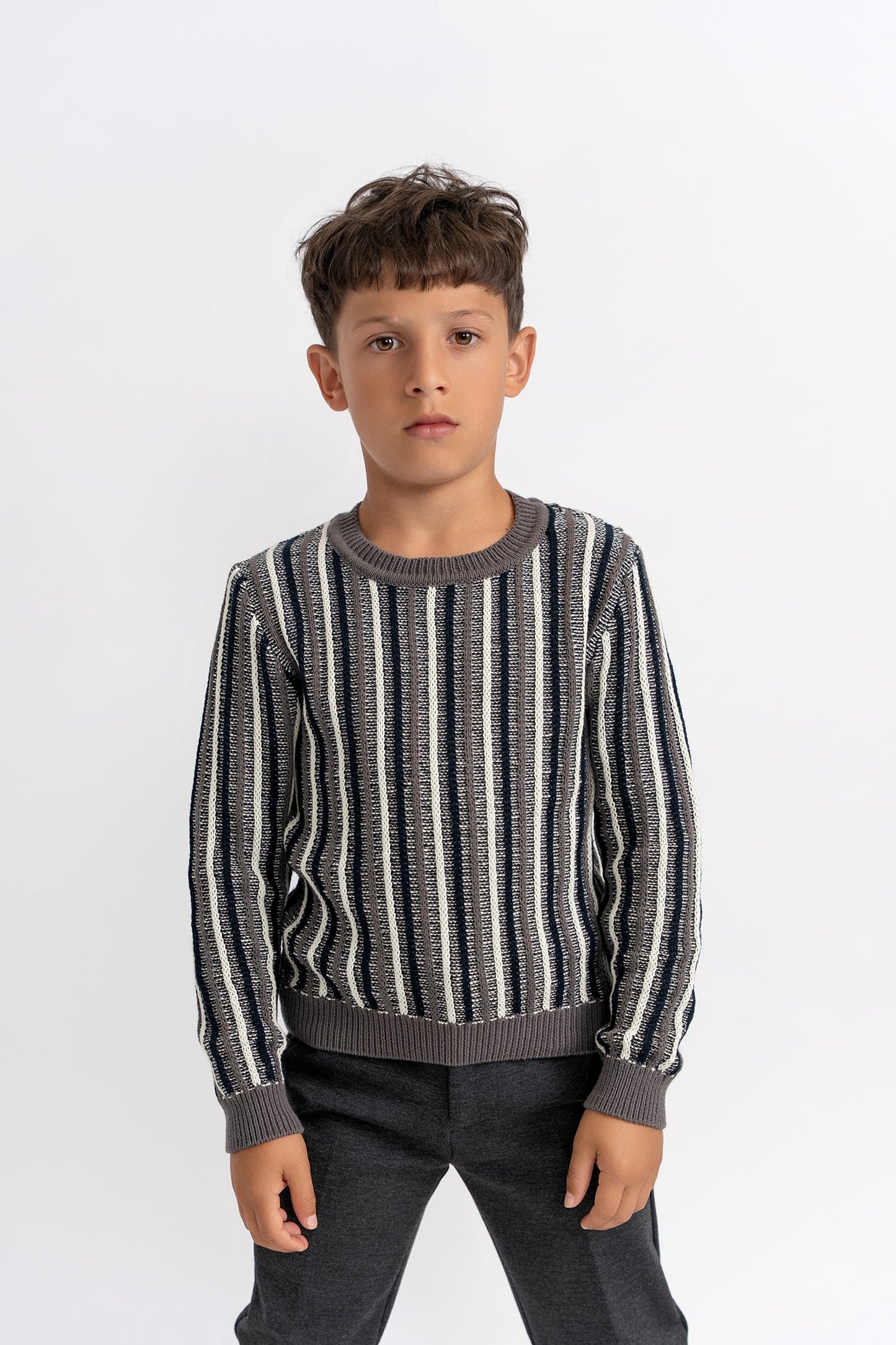 Fernando Stripped Knit Elegant Sweater