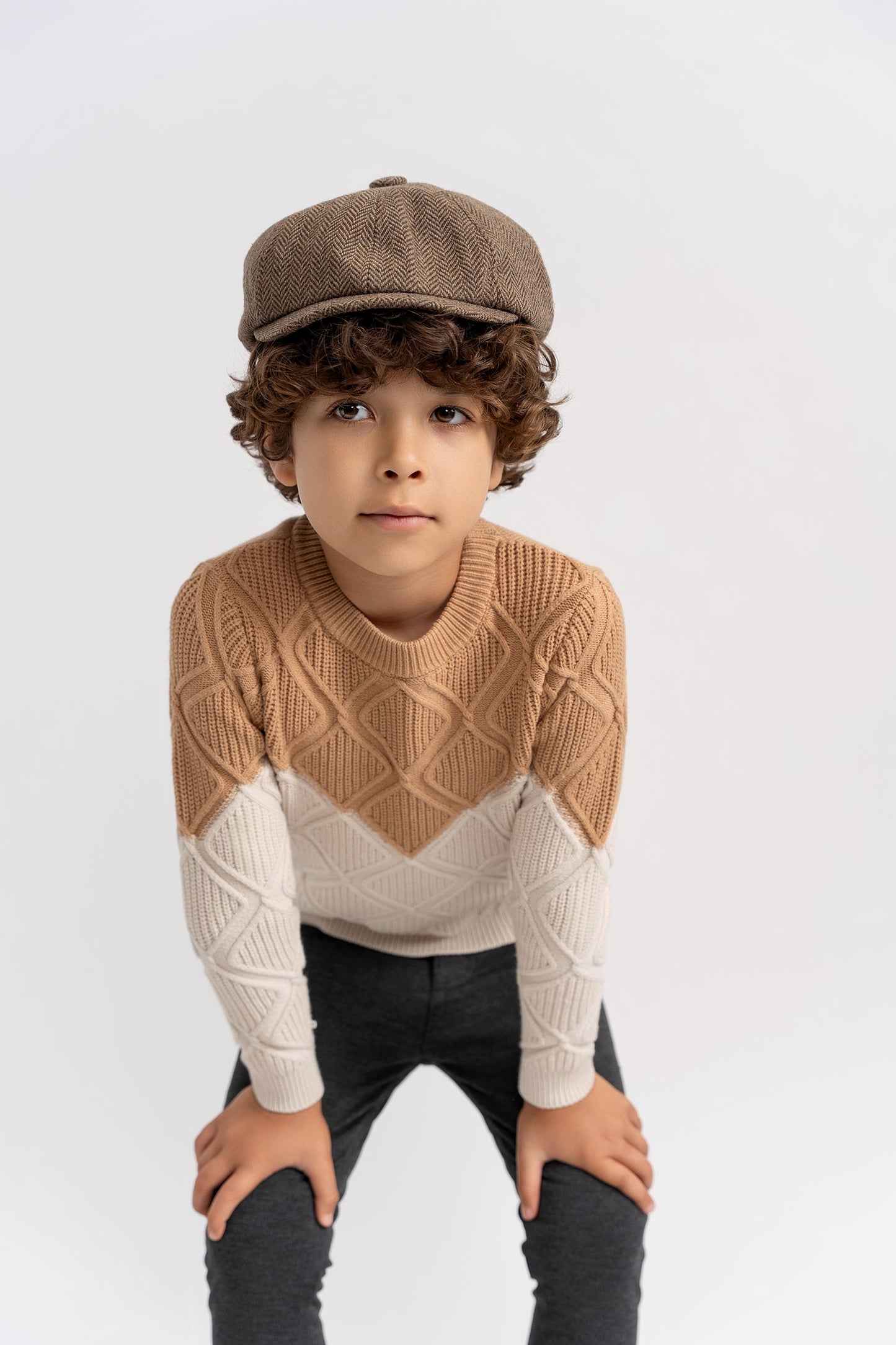 Amarfis Diamond Knit Sweater