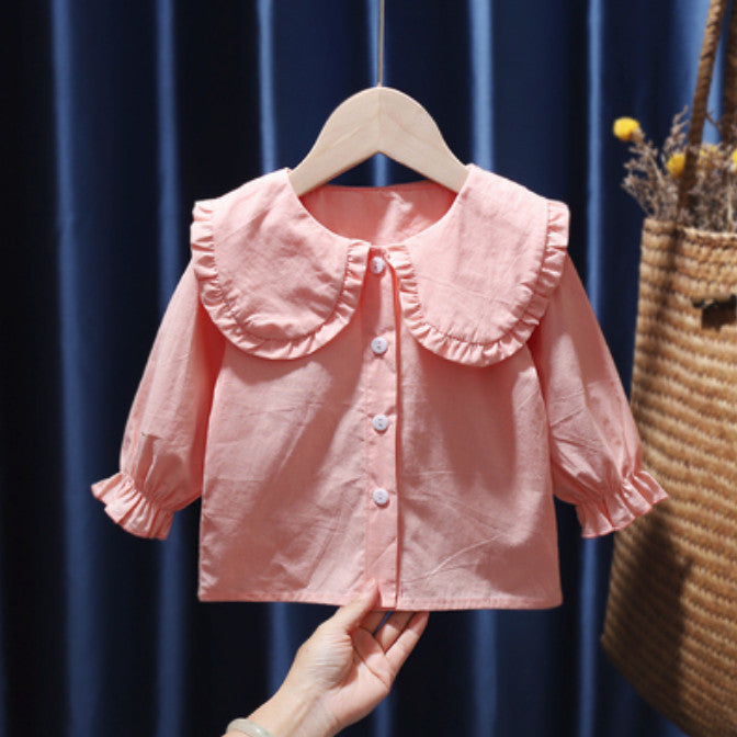 Natalie Baby Girl's Simple Long Sleeve Spring Shirt - GuGuTon baby store - Baby Fashion - Toddlers Outfits - Babies Outfits - Toddler Clothes - Kids Clothing - Newborn Clothes - Newborn Wear - Kids Wear - Trending Clothes - Trending Outfits - Fall Fashion - Winter Fashion - Girls Clothes - Boys Clothes - Babies Wear - Kids Accessories - KidsWear - Summer Clothes - Summer Fashion - Summer Trend - Falls Sweaters - Tops - Bottom - Jeans - Blouse - Dresses - Newborn Dresses - Toys