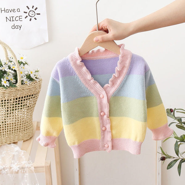 Layla Autumn New Coat Knitted Cardigan Baby Sweater Top