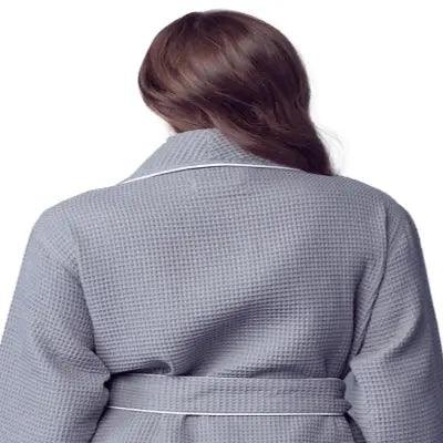 Alicia Waffle Piping Bathrobe – Lightweight Spa-Style Comfort
