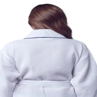 Glenny Knee-Length Waffle Kimono Robe for Women