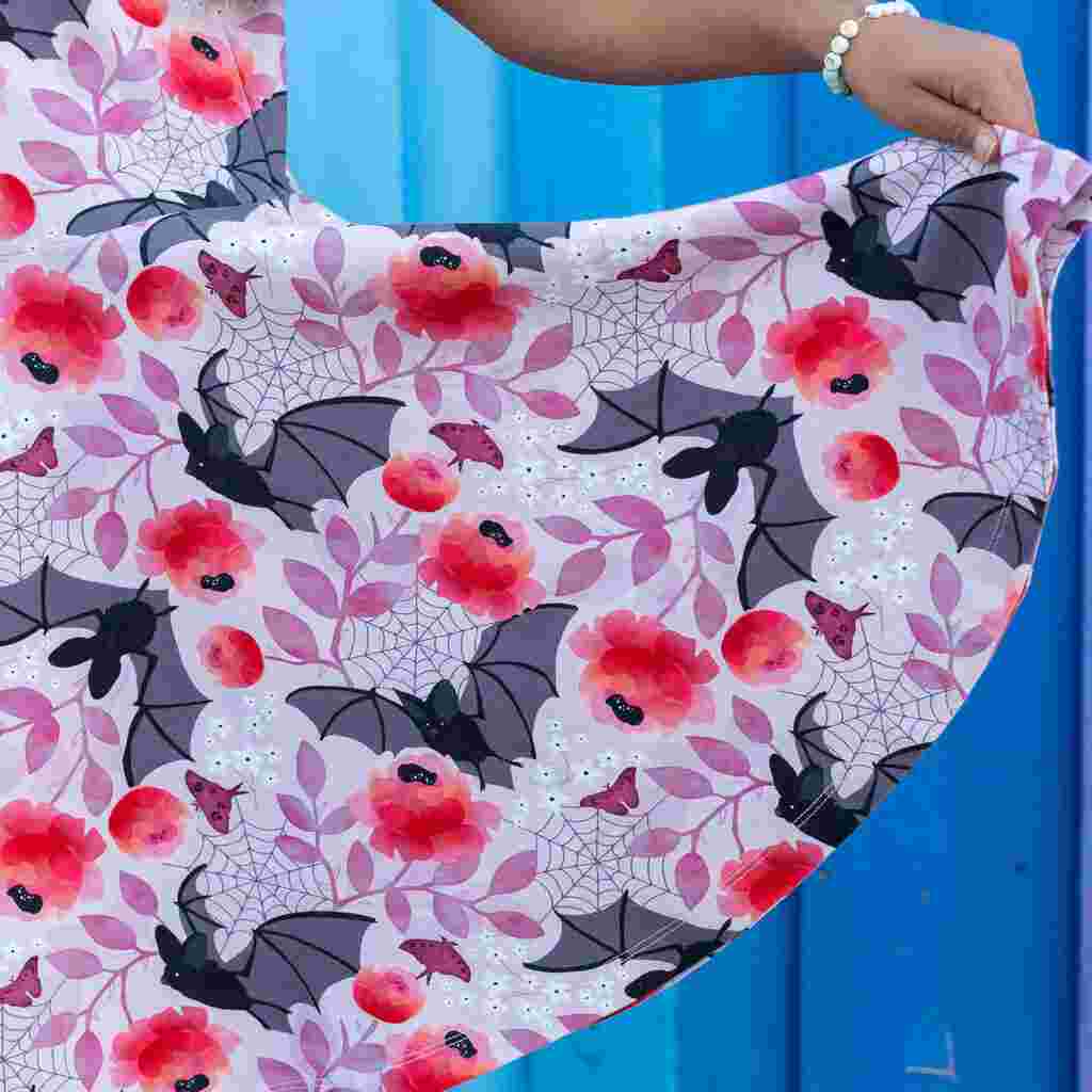 Bats Twirler Dress with Pockets for Girls