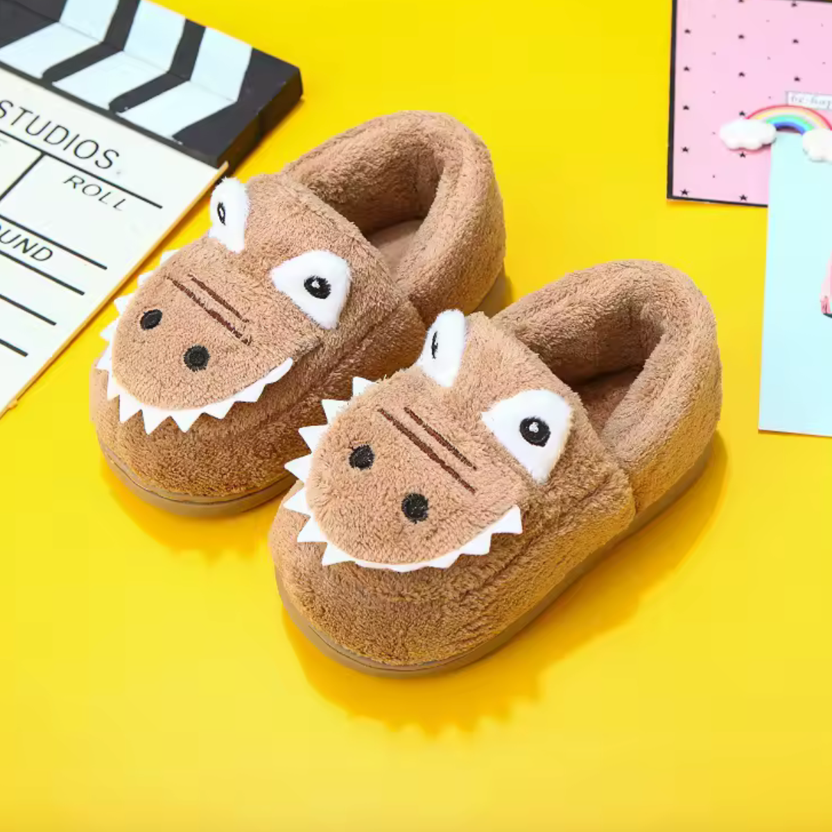 Vladimir Soft Cartoon Dino Slippers Ages 1-6