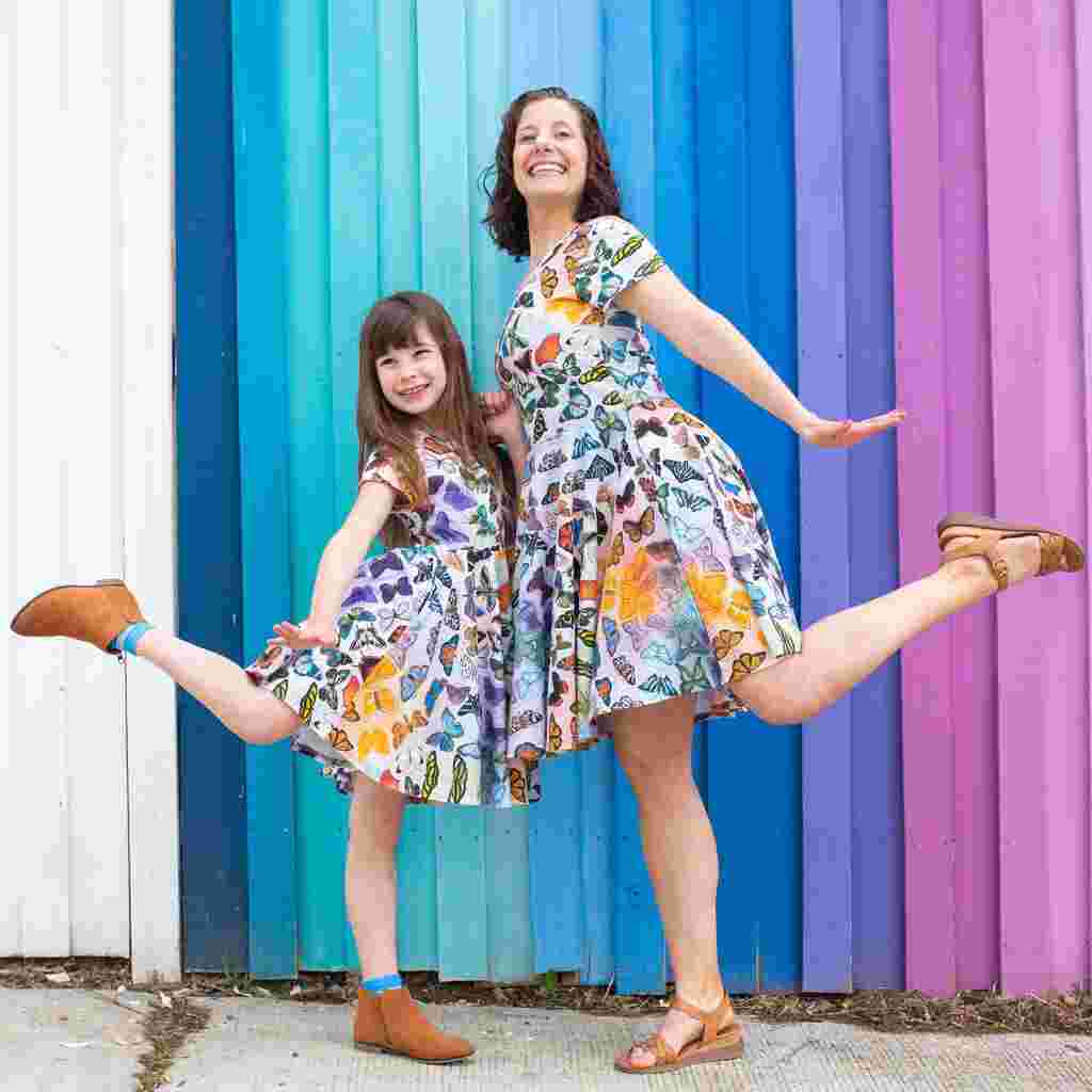 Butterfly Evolution Dress with Pockets for Kids