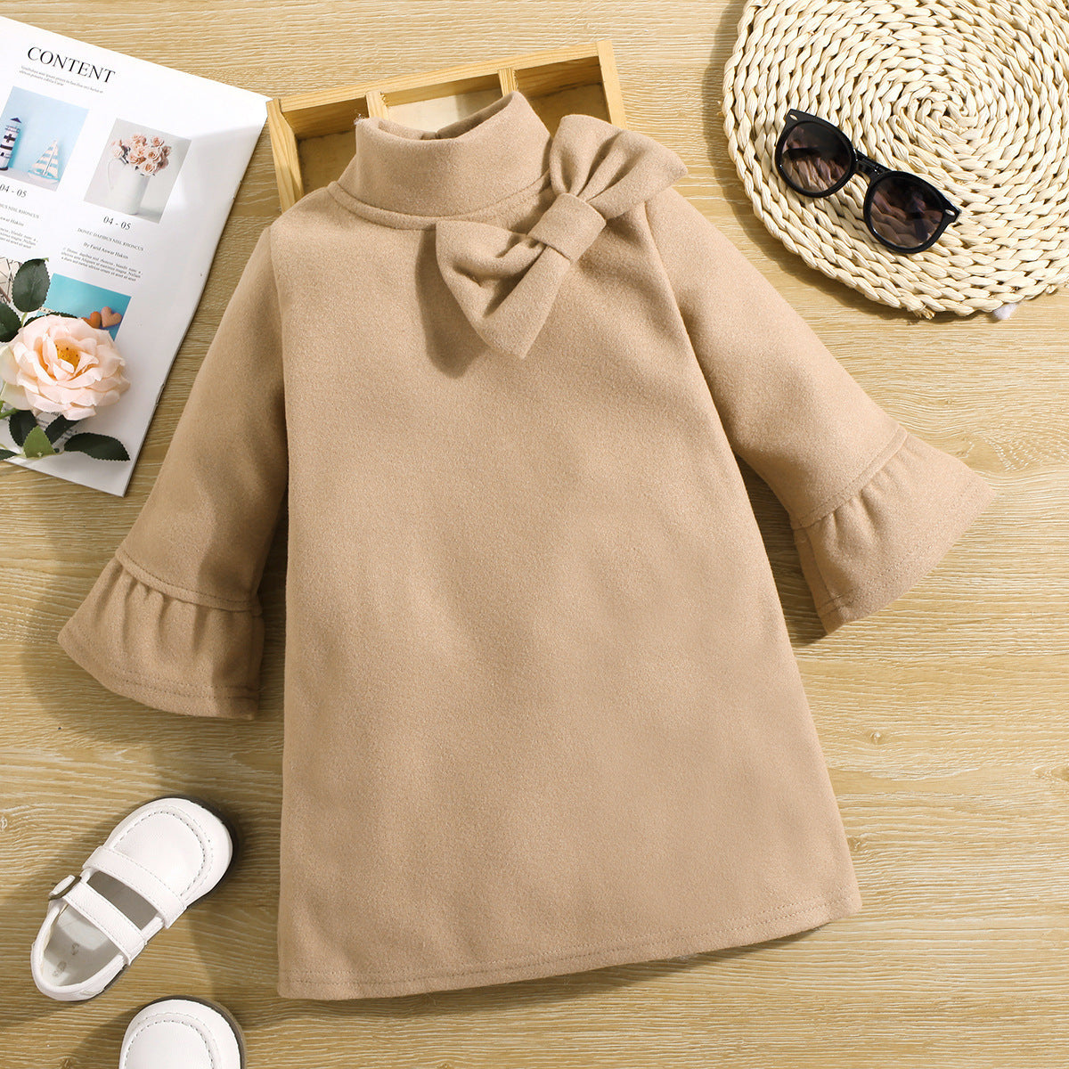 Stella New Girl's Big Bow Solid Color Princess Dress - GuGuTon baby store - Baby Fashion - Toddlers Outfits - Babies Outfits - Toddler Clothes - Kids Clothing - Newborn Clothes - Newborn Wear - Kids Wear - Trending Clothes - Trending Outfits - Fall Fashion - Winter Fashion - Girls Clothes - Boys Clothes - Babies Wear - Kids Accessories - KidsWear - Summer Clothes - Summer Fashion - Summer Trend - Falls Sweaters - Tops - Bottom - Jeans - Blouse - Dresses - Newborn Dresses - Toys