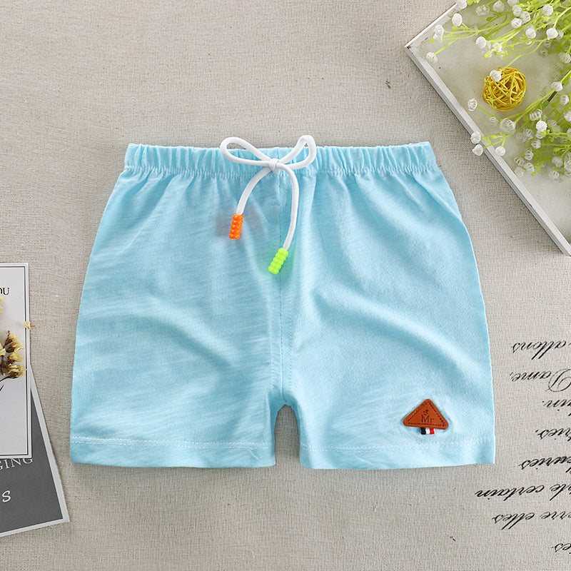 Asher Season New Children's Slub Cotton Casual Shorts