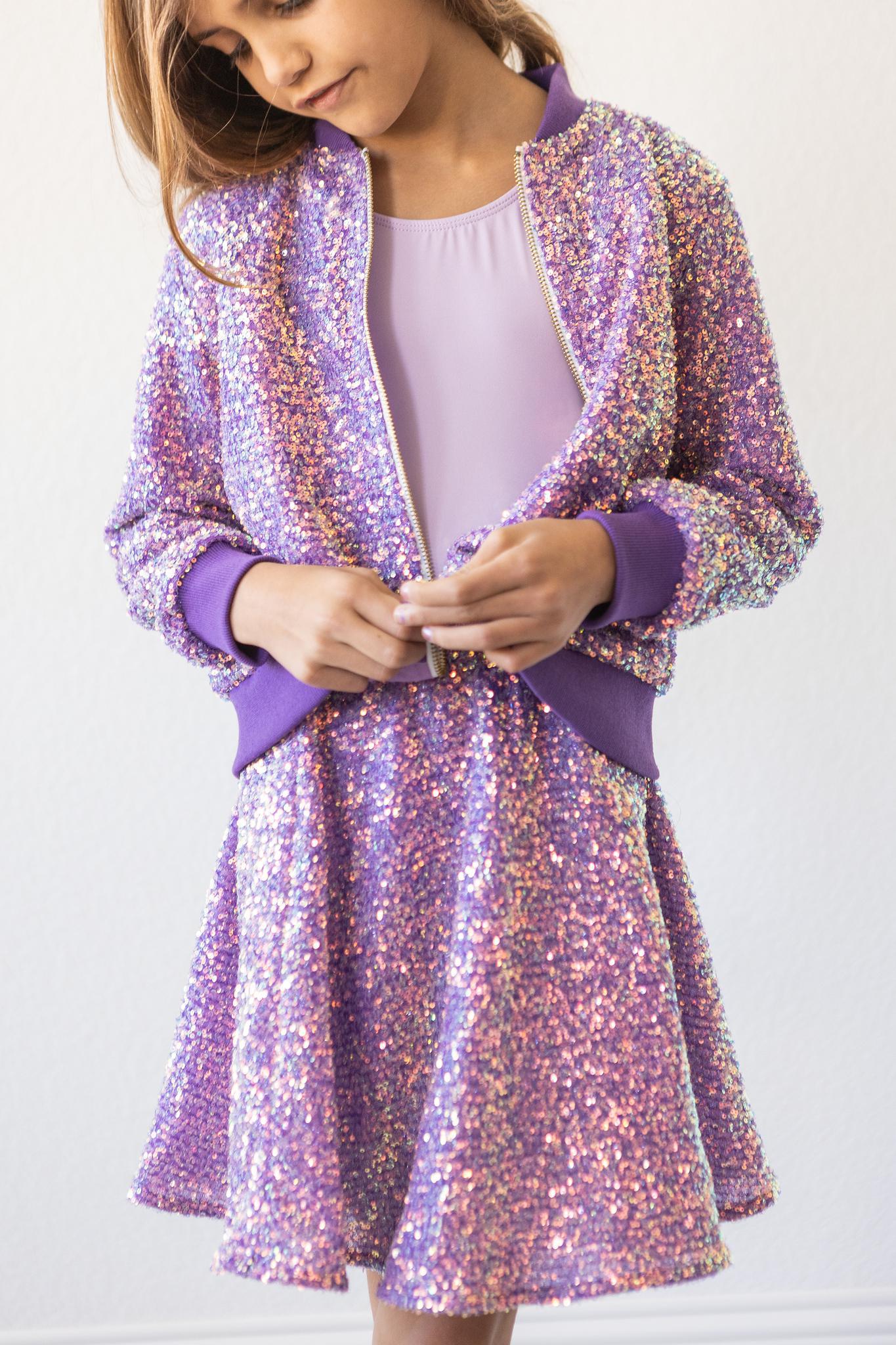 Esthel Purple Sequin Jacket
