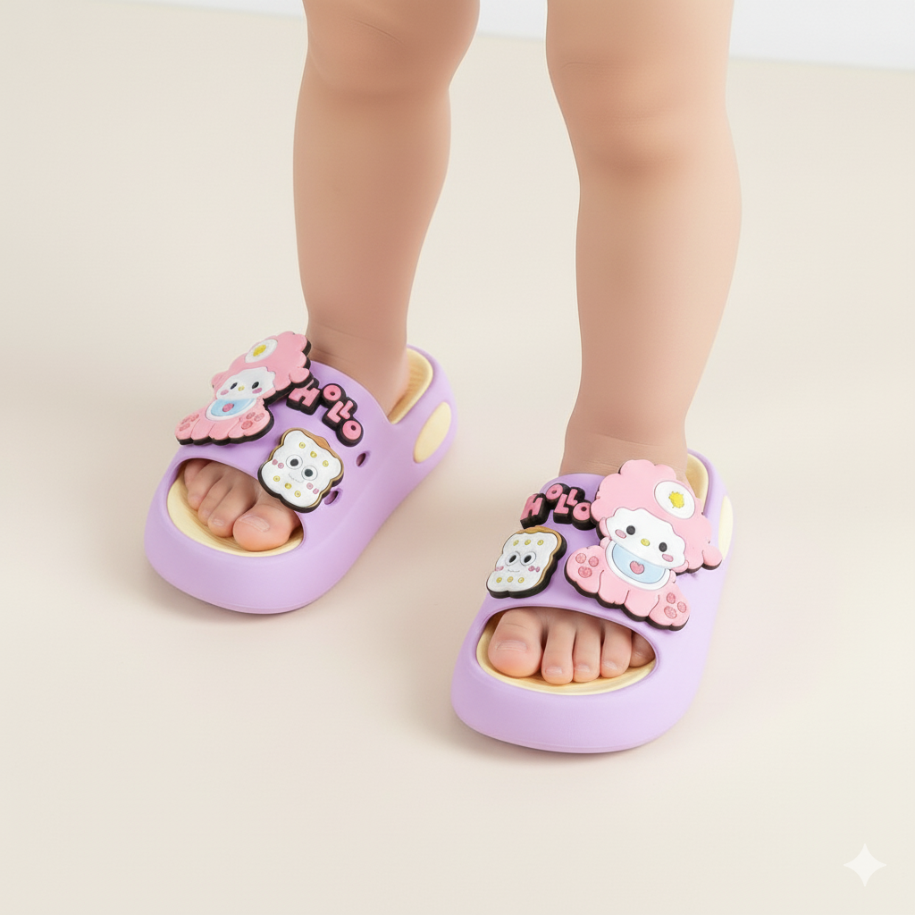 Cartoon Slippers Soft-Soled and Non-Slip Ages 2-10