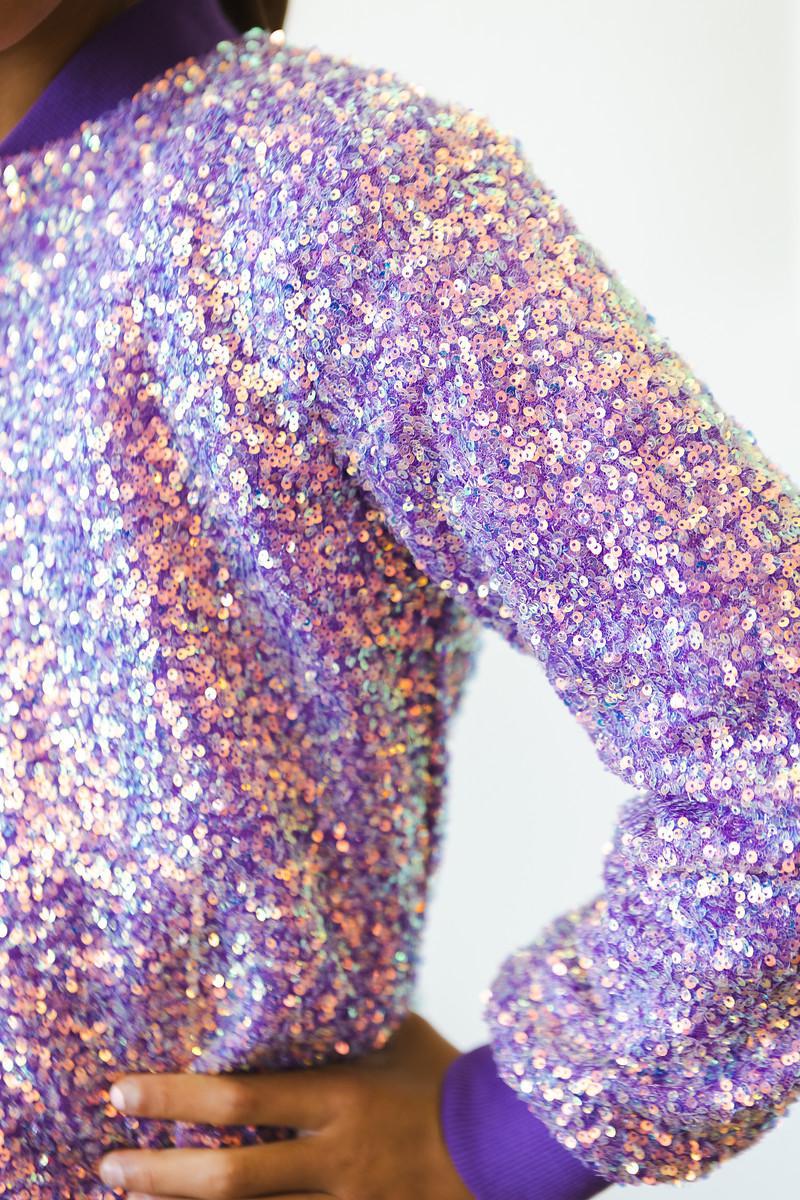 Esthel Purple Sequin Jacket