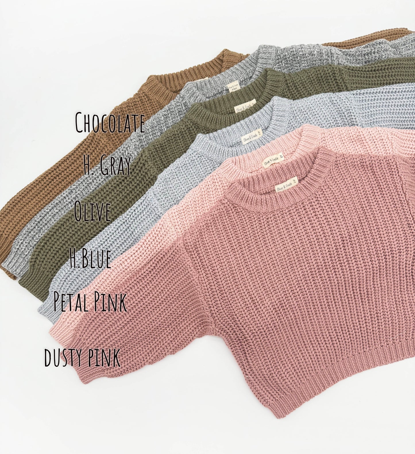 Baby Chunky Knit Braided Sweater | Pastels