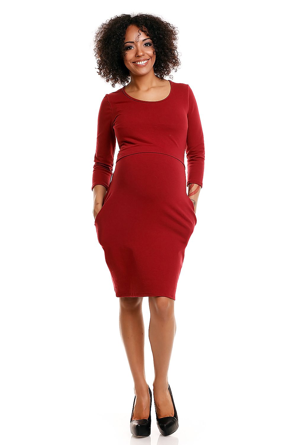 India Sexxy Pregnancy Solid Long Sleeves Dress