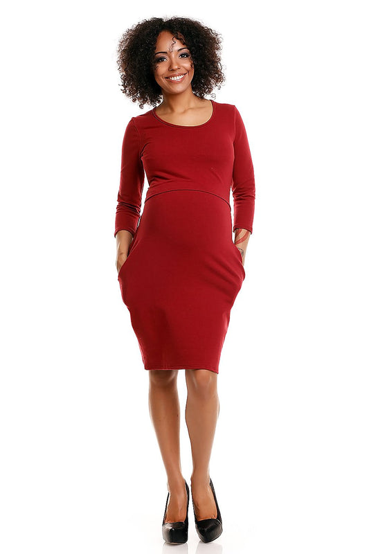 India Sexxy Pregnancy Solid Long Sleeves Dress