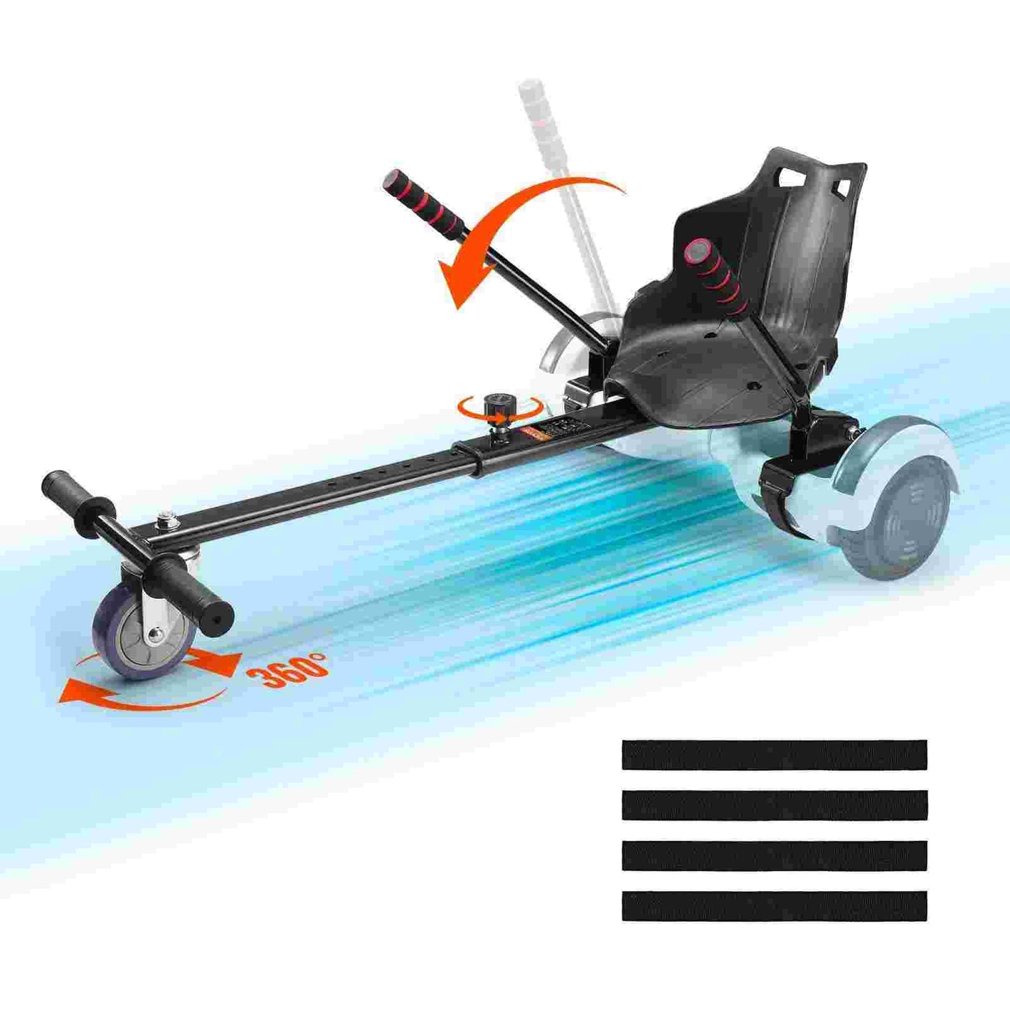 Hoverboard Go Kart Seat, Compatible with 6.5-10 Inch Boards