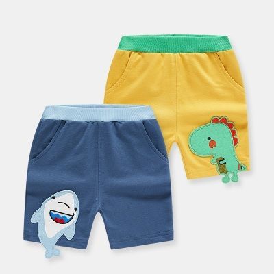 Leo Children's Summer Clothing New Children's Fifth Pants Boys' Shorts Baby Leisure Crawler Cartoon Dinosaur Bottoms Knitted Trousers