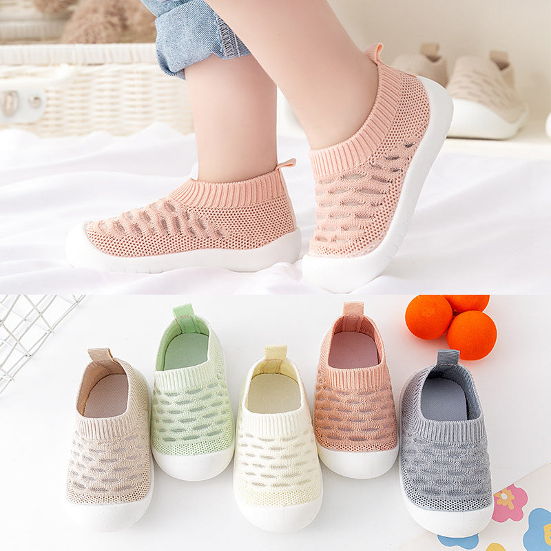 Josh Baby Toddler Shoes Soft Sole Fly Knit Mesh Surface Breathable