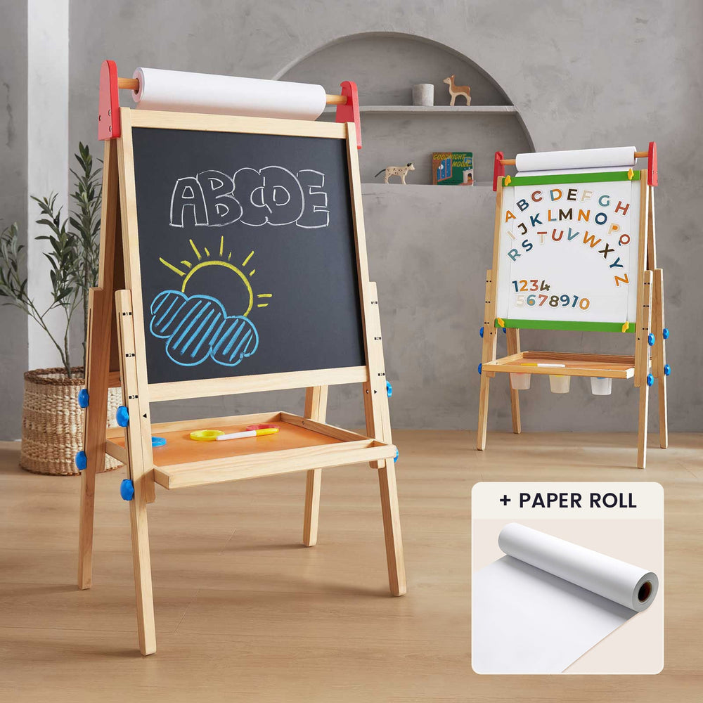 Tiny Land® 3-in-1 Art Easel & Paper Roll Set