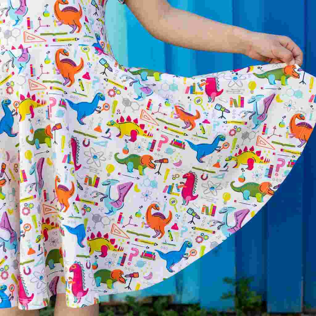 Dinosaur Scientists Twirler Dress with Pockets