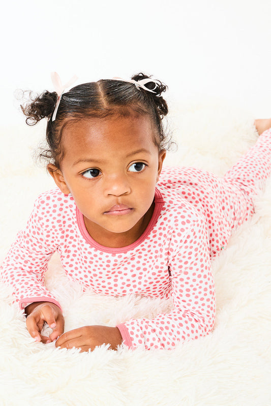Miles Long Sleeve Pajama Set - Coral Dots - GuGuTon baby store - Baby Fashion - Toddlers Outfits - Babies Outfits - Toddler Clothes - Kids Clothing - Newborn Clothes - Newborn Wear - Kids Wear - Trending Clothes - Trending Outfits - Fall Fashion - Winter Fashion - Girls Clothes - Boys Clothes - Babies Wear - Kids Accessories - KidsWear - Summer Clothes - Summer Fashion - Summer Trend - Falls Sweaters - Tops - Bottom - Jeans - Blouse - Dresses - Newborn Dresses - Toys