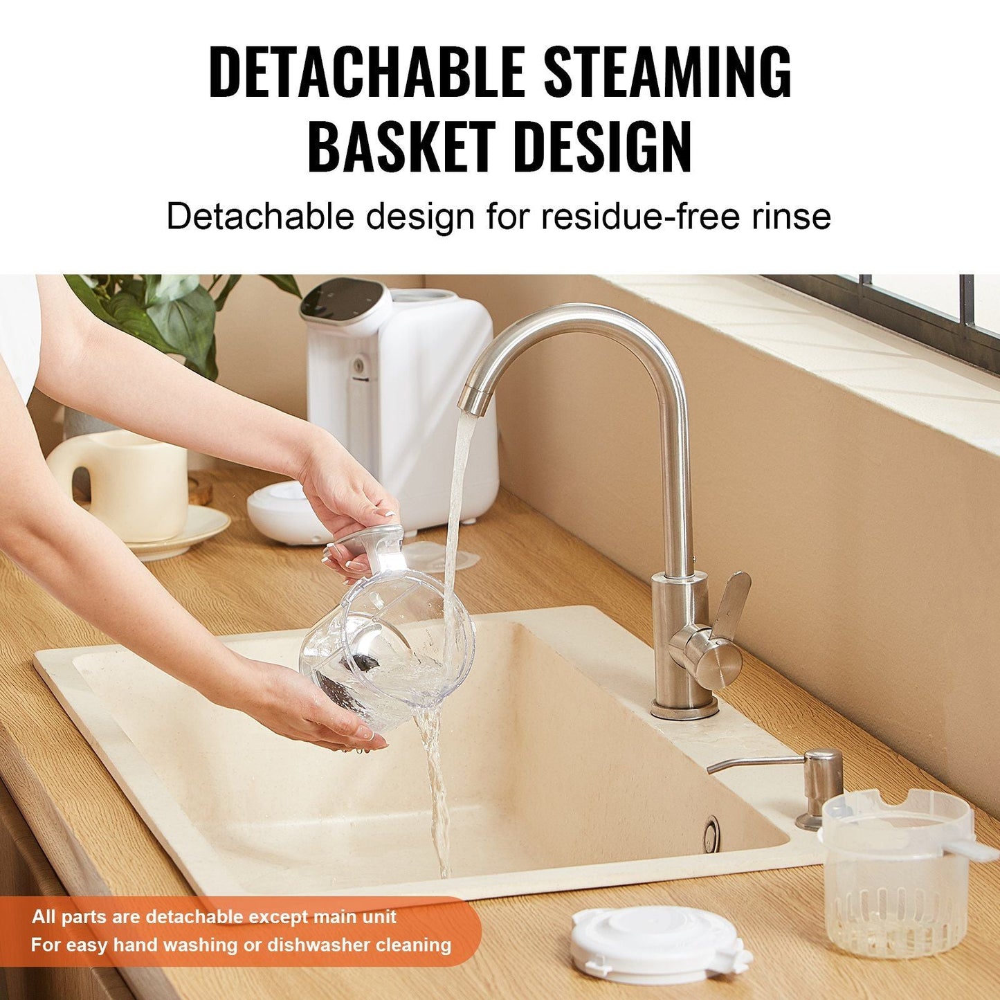 VEVOR Baby Food Maker, 430W Baby Food Processor with 750 ml Tritan Bowl