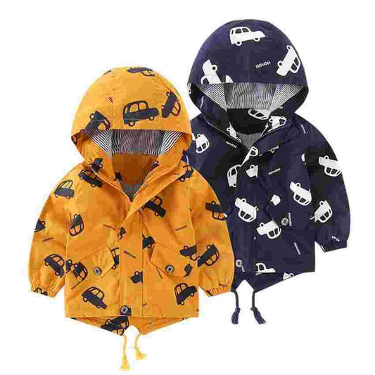 Jaison Kids Cartoon Winter Jacket with Hooded Zipper