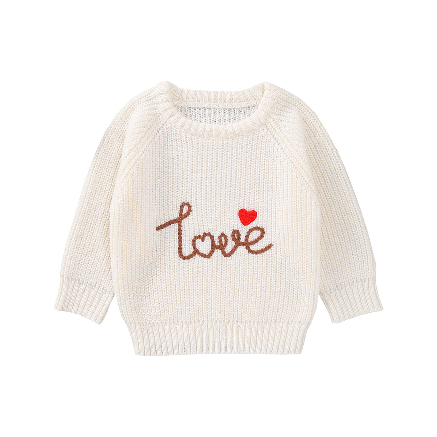 Layla Infant Knitted Pullovers Alphabet Embroidery Warm Sweater