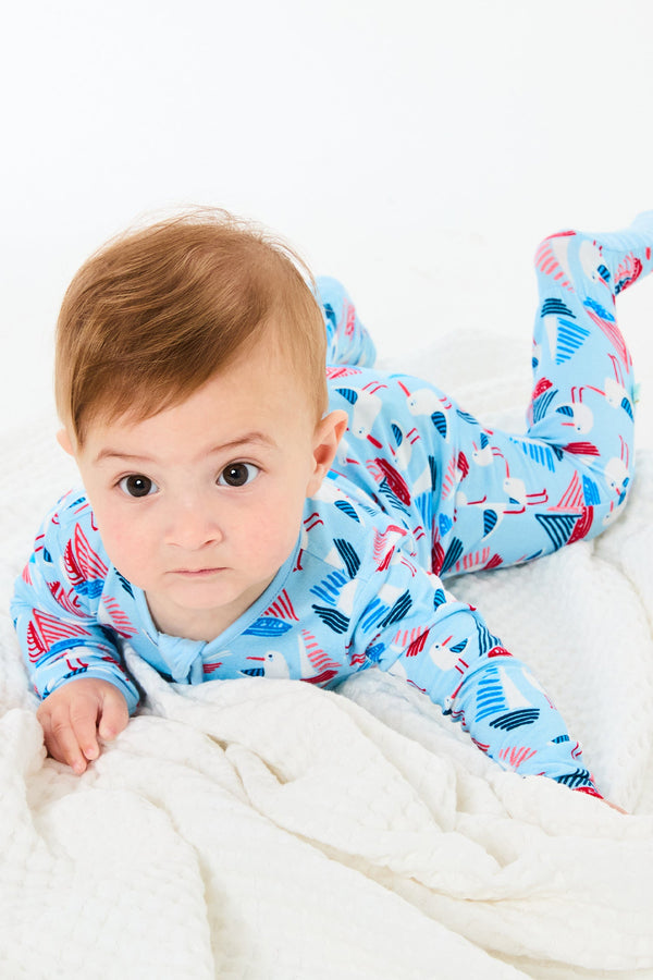 Carson Soft & Stretchy Zipper Footie - Seagulls - GuGuTon baby store - Baby Fashion - Toddlers Outfits - Babies Outfits - Toddler Clothes - Kids Clothing - Newborn Clothes - Newborn Wear - Kids Wear - Trending Clothes - Trending Outfits - Fall Fashion - Winter Fashion - Girls Clothes - Boys Clothes - Babies Wear - Kids Accessories - KidsWear - Summer Clothes - Summer Fashion - Summer Trend - Falls Sweaters - Tops - Bottom - Jeans - Blouse - Dresses - Newborn Dresses - Toys