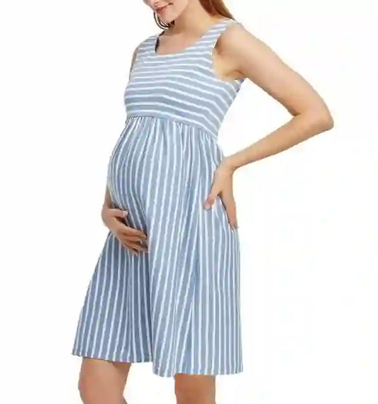 Indhira Striped Maternity Dress