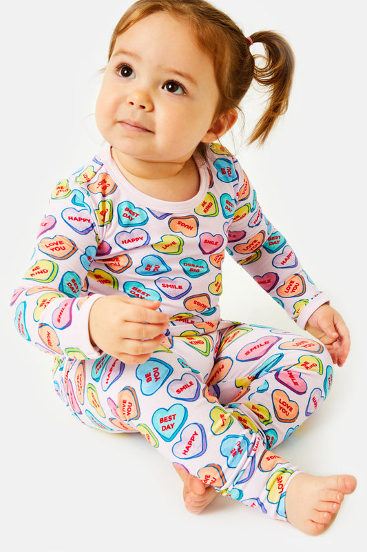 Pamela Long Sleeve Pajama Set - Candy Hearts