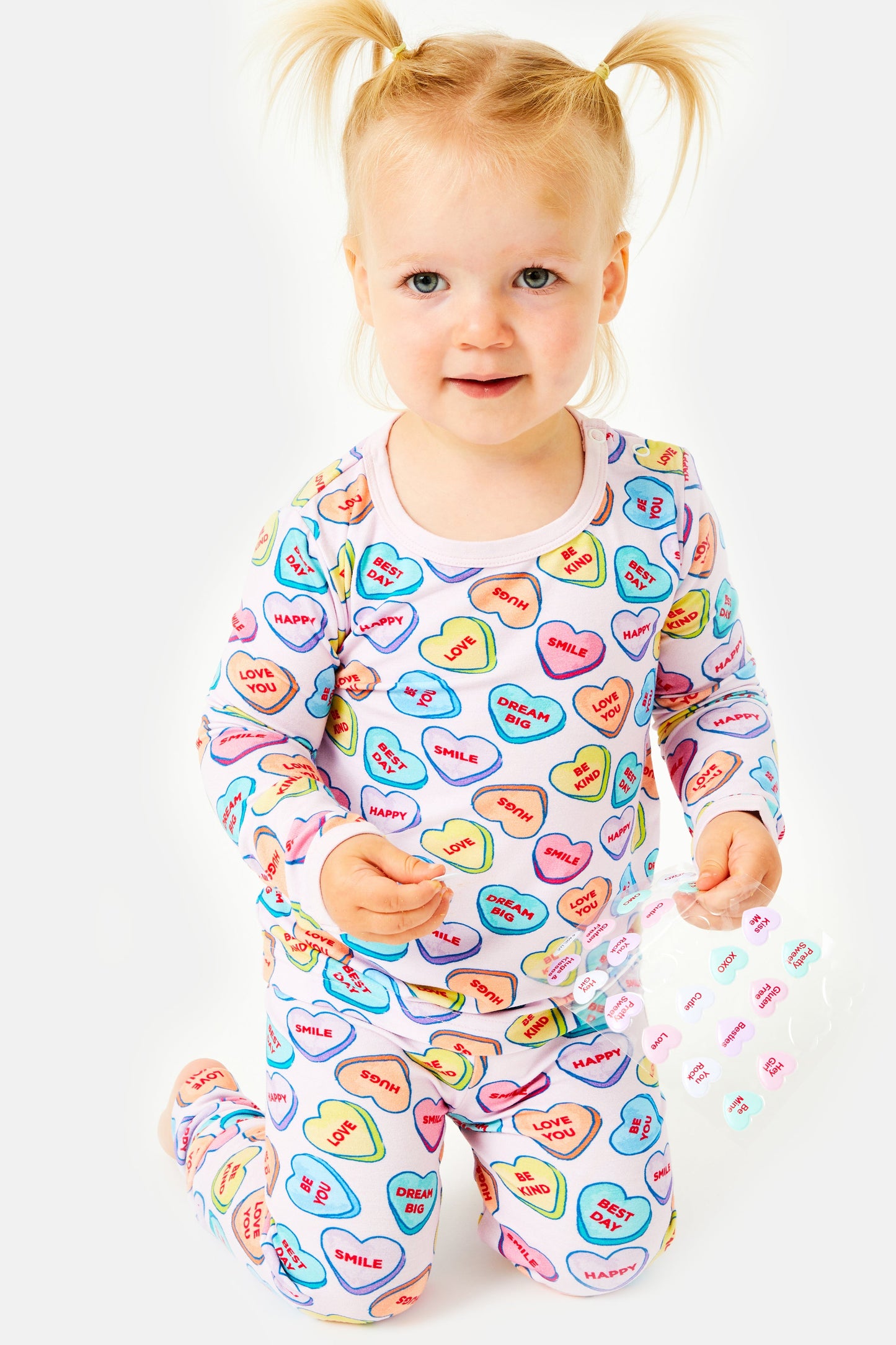 Pamela Long Sleeve Pajama Set - Candy Hearts