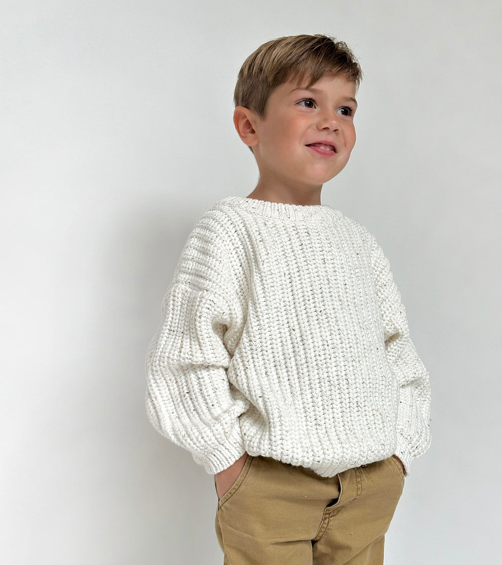 Chunky Knit Braided Sweater Cotton | Kids 2t-12Y