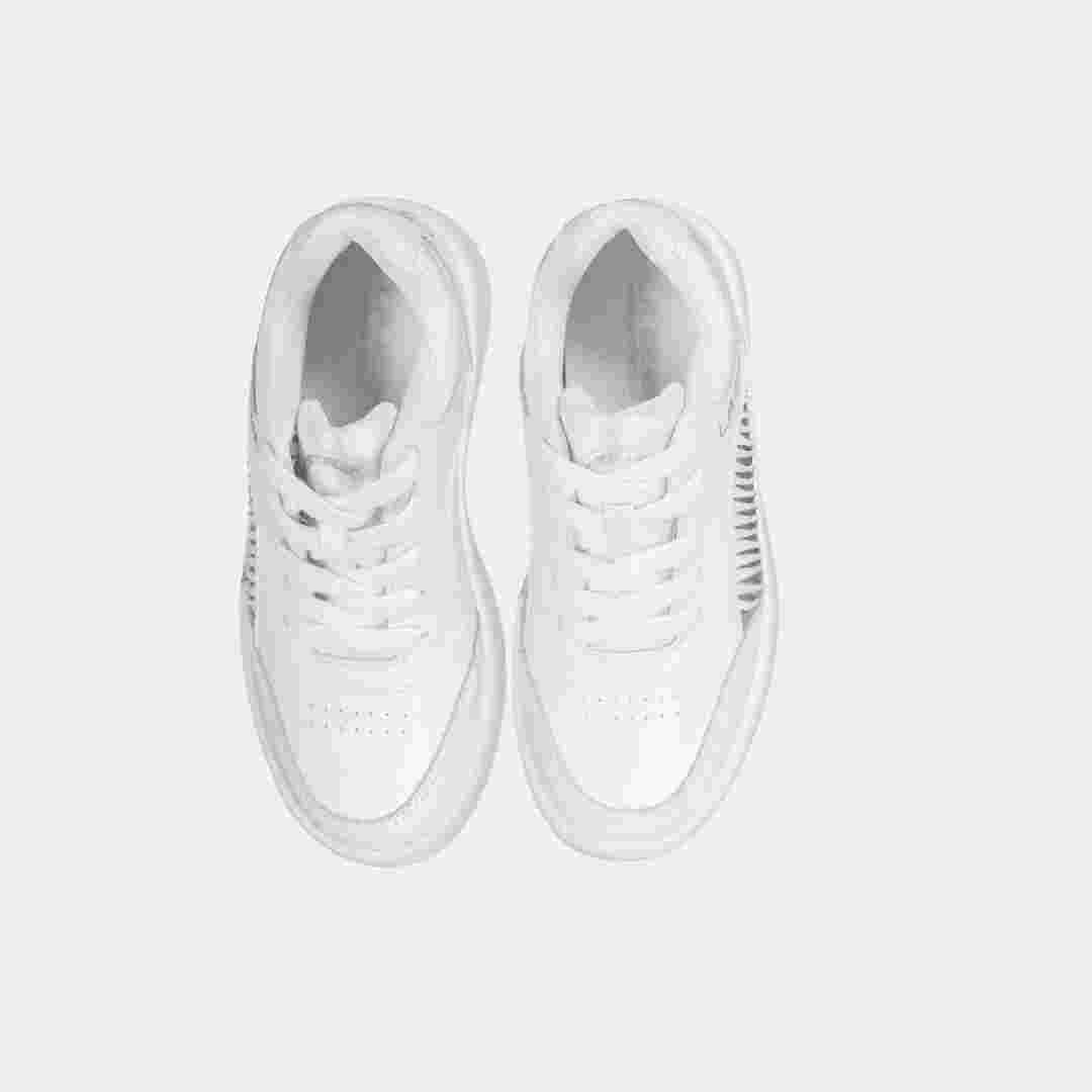 David LA Gear Kids Flame Sneakers | White Lowtop Style