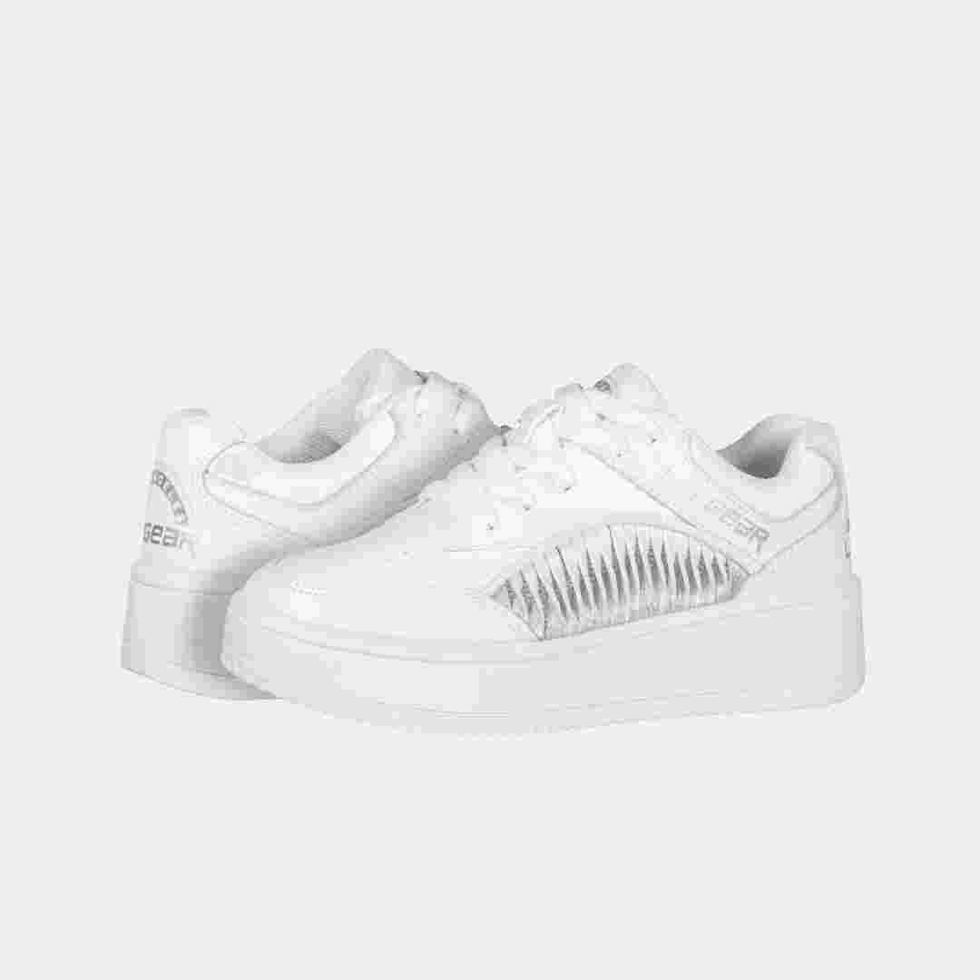 David LA Gear Kids Flame Sneakers | White Lowtop Style